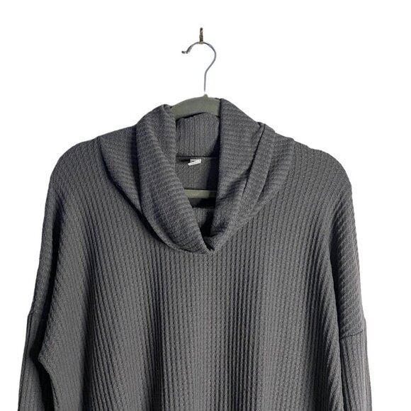 BP Women's Gray Soft Knit Cowl Neck Tunic Top - Picture 2 of 7